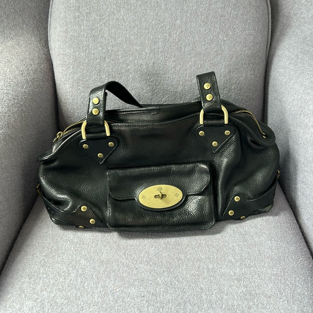 Mulberry Large Knightsbridge in Black Darwin Leather